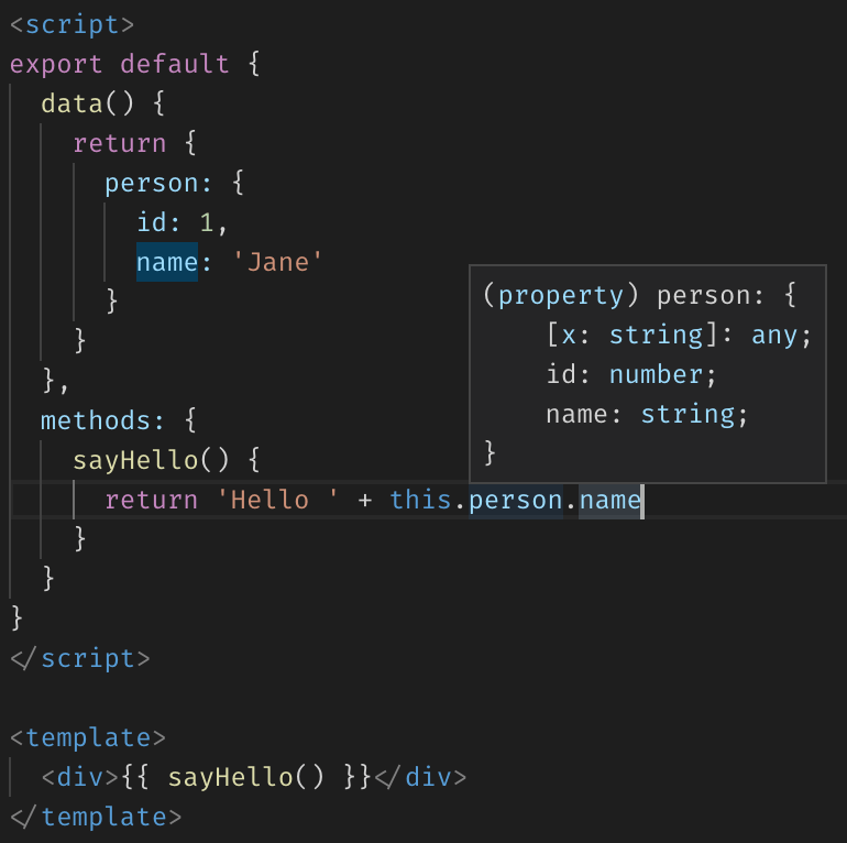 VS Code type inference in Vue components written in JavaScript