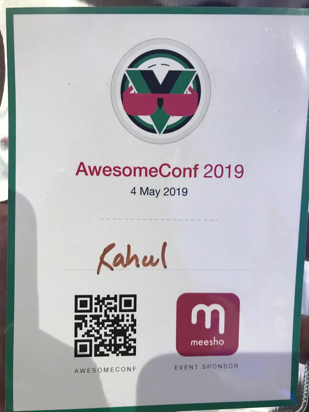 AwesomeConf 2019 Pass