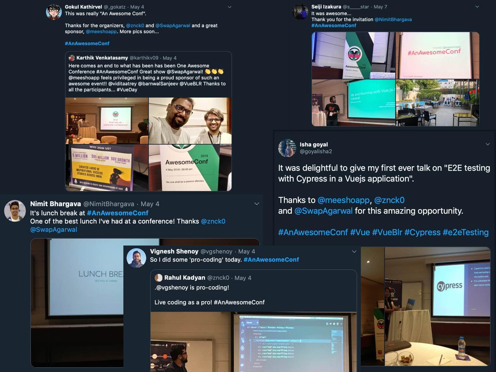 Tweets from AwesomeConf attendees